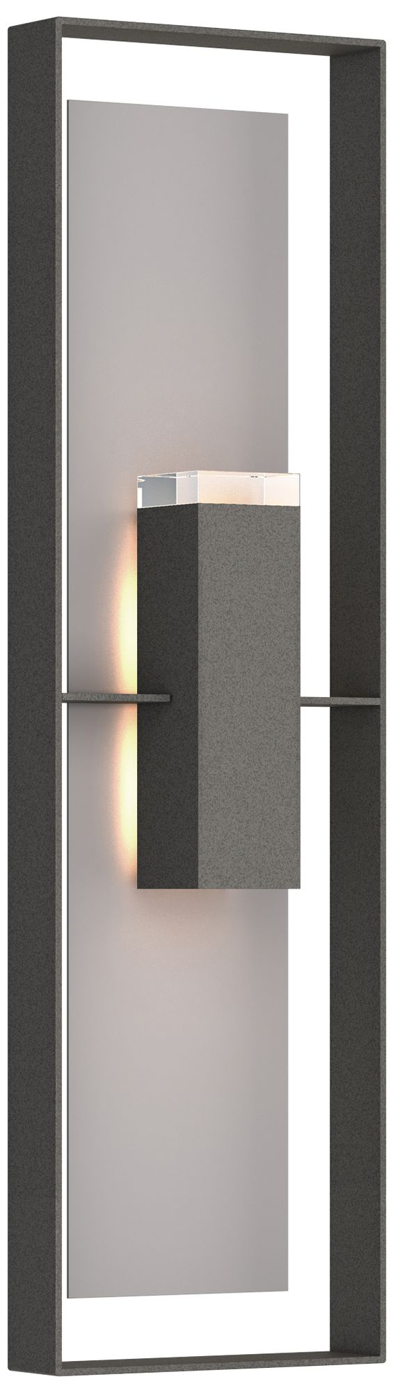 Shadow Box 45"H 2-L Coastal Natural Iron Outdoor Sconce