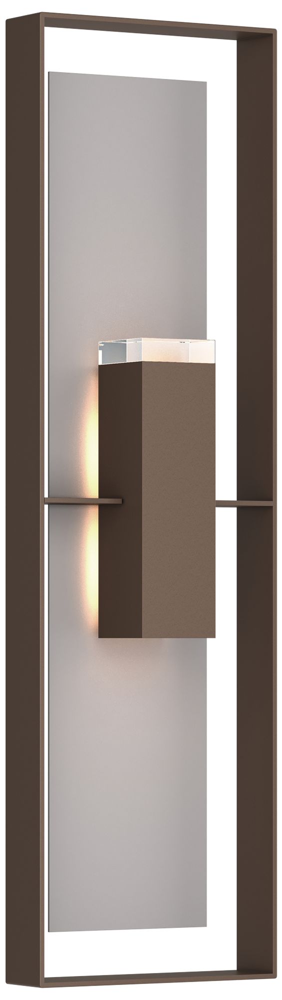 Shadow Box 45"H 2-Light Coastal Bronze Outdoor Sconce
