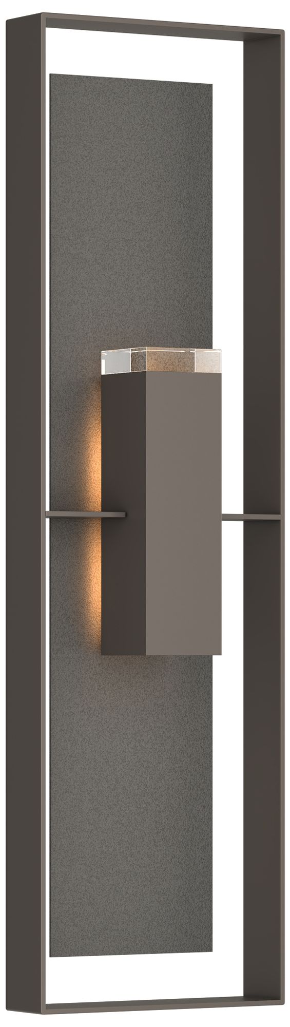 Shadow Box 45"H 2-Light Coastal Dark Smoke Outdoor Sconce