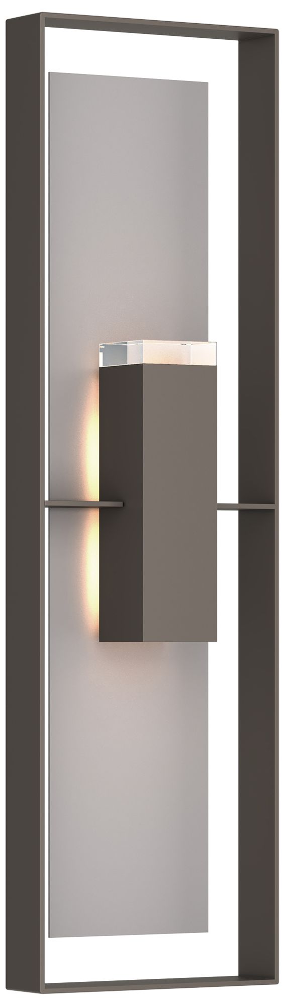 Shadow Box 45"H 2-Light Coastal Dark Smoke Outdoor Sconce