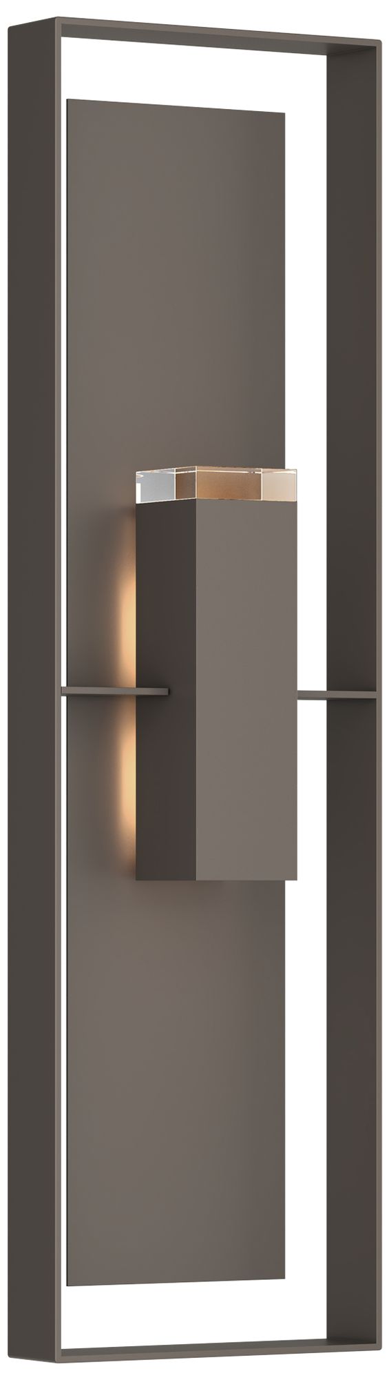 Shadow Box 45"H 2-Light Coastal Dark Smoke Outdoor Wall Sconce