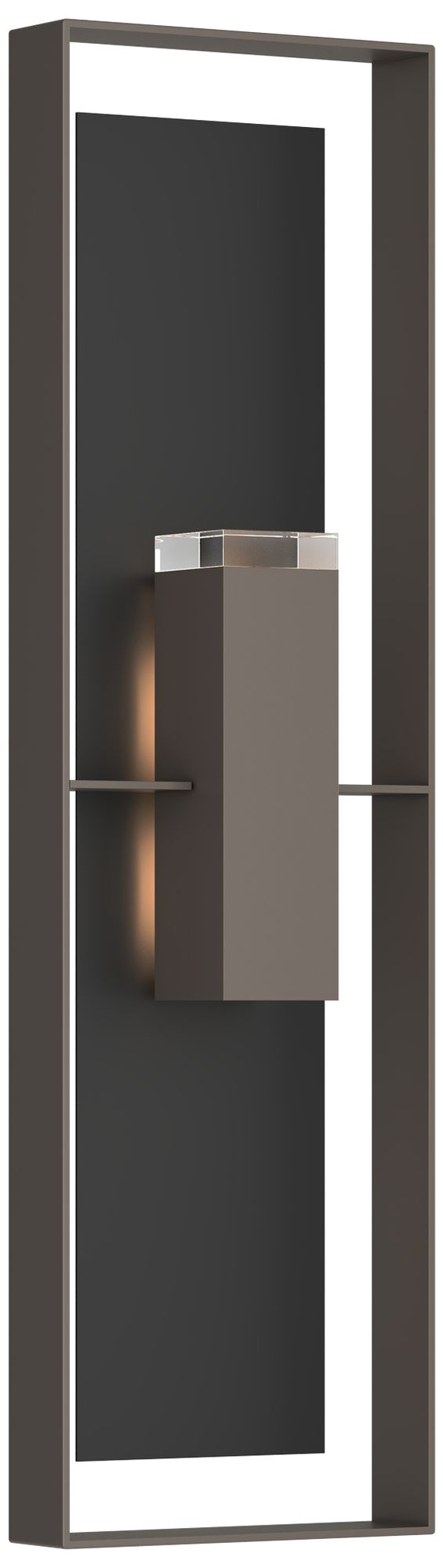 Shadow Box 45"H 2-Light Coastal Dark Smoke Outdoor Wall Sconce