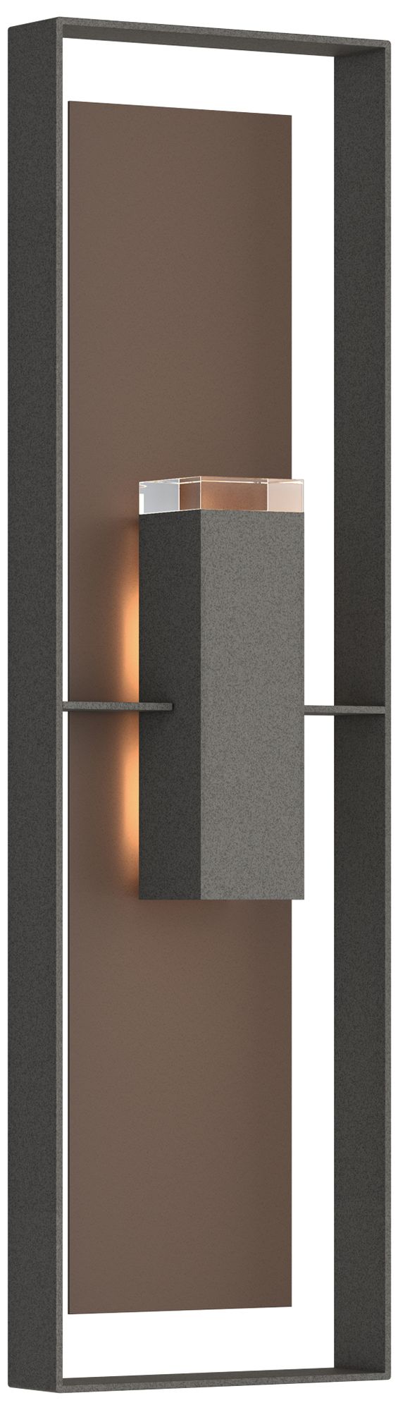 Shadow Box 45"H 2-Light Coastal Natural Iron Outdoor Wall Sconce