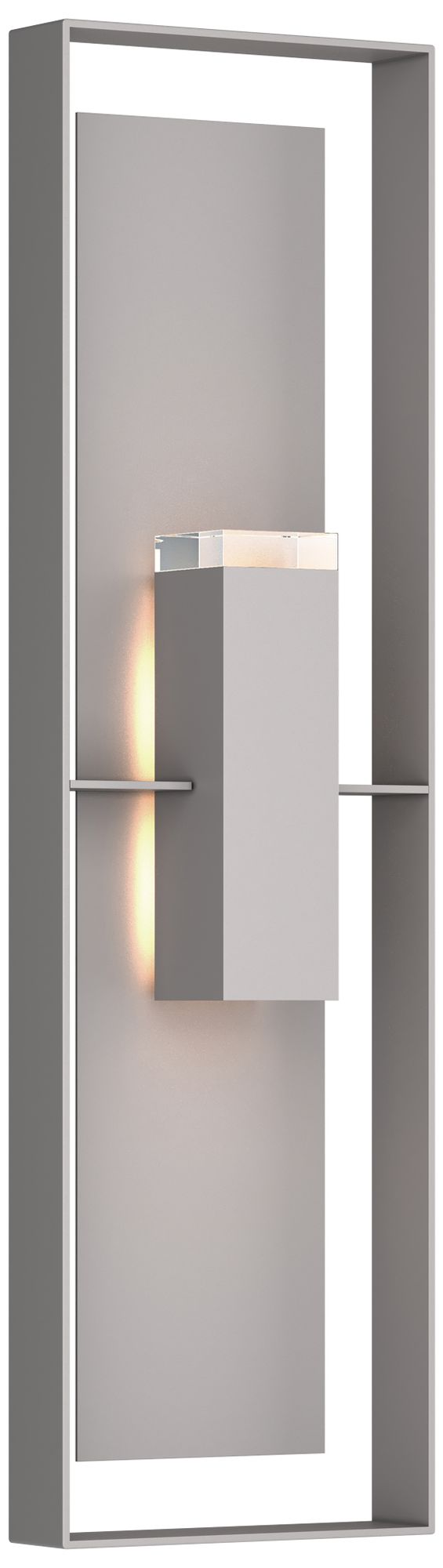 Shadow Box 45"High 2-Light Coastal Burnished Steel Outdoor Sconce