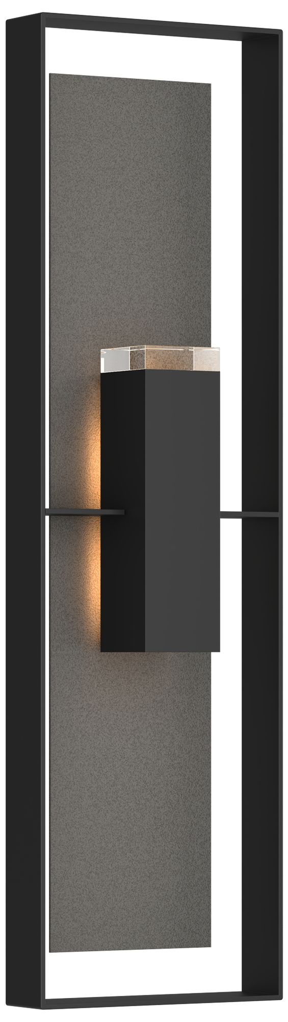 Shadow Box 45"H 2-Light Coastal Black Outdoor Wall Sconce - Made to Or