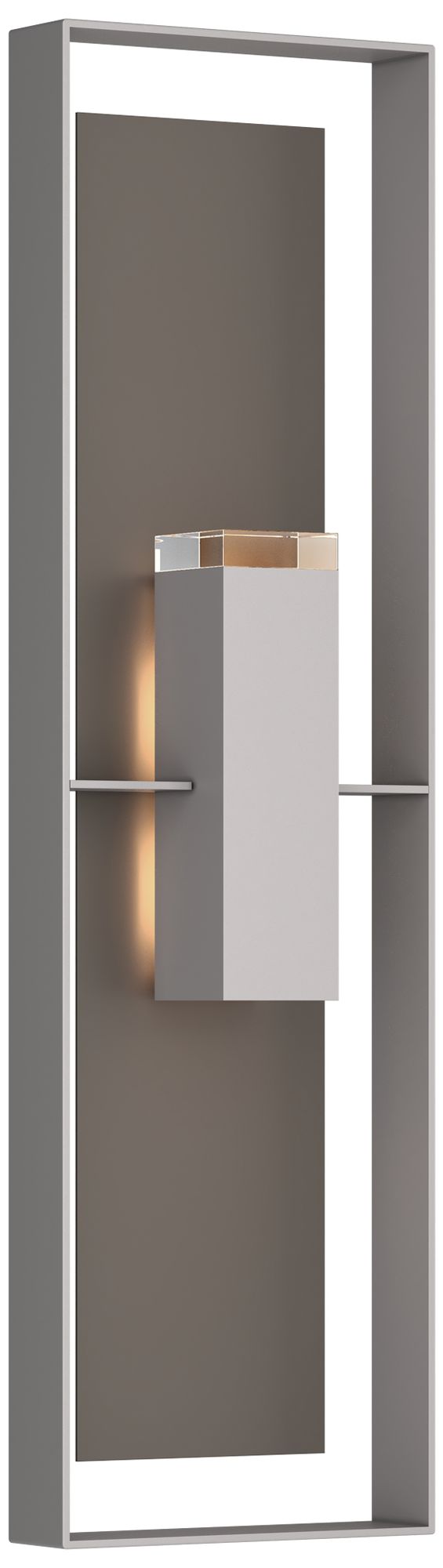 Shadow Box 45"H 2-Light Coastal Burnished Steel Outdoor Light Made to