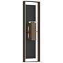 Shadow Box 45"H Black Accented Bronze Extra Tall Sconce w/ Clear Shade