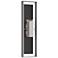 Shadow Box 45"H Black Accented Burnished Steel Sconce w/ Clear Shade