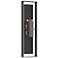 Shadow Box 45"H Black Accented Iron Extra Tall Sconce w/ Clear Shade