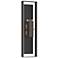 Shadow Box 45"H Black Accented Oiled Bronze Sconce w/ Clear Shade