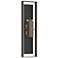 Shadow Box 45"H Black Accented Smoke Extra Tall Sconce w/ Clear Shade