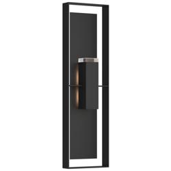 Shadow Box 45"H Black Extra Tall Sconce w/ Clear Shade