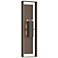 Shadow Box 45"H Bronze Accented Oiled Bronze Sconce w/ Clear Shade