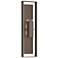 Shadow Box 45"H Bronze Accented Smoke Extra Tall Sconce w/ Clear Shade