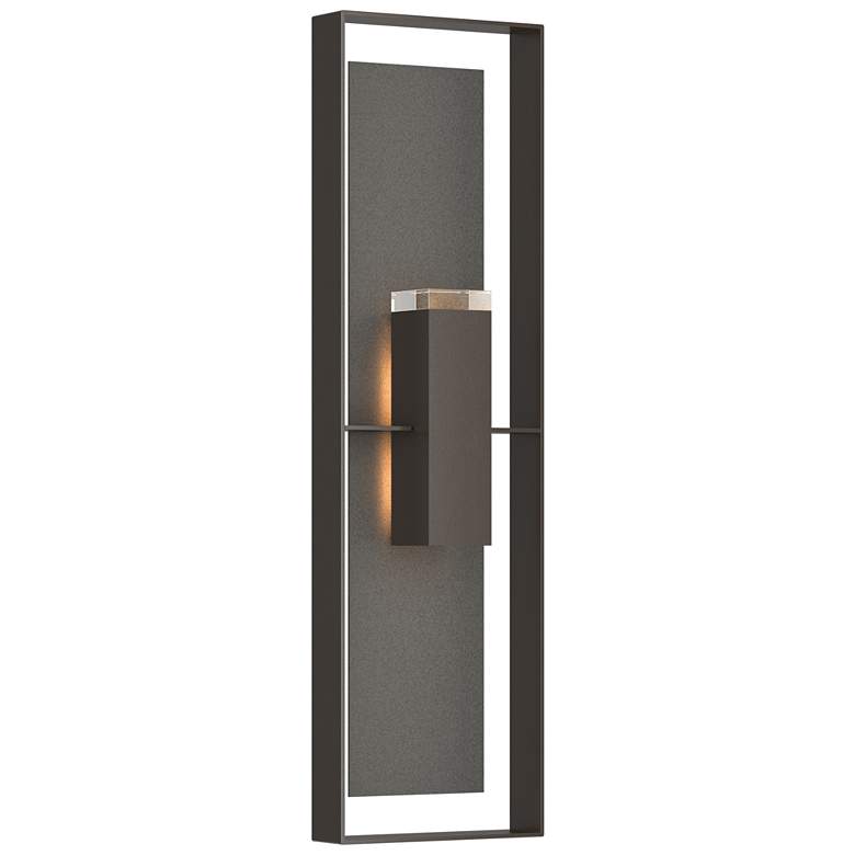 Image 1 Shadow Box 45"H Iron Accented Oiled Bronze Extra Tall Sconce w/ Clear