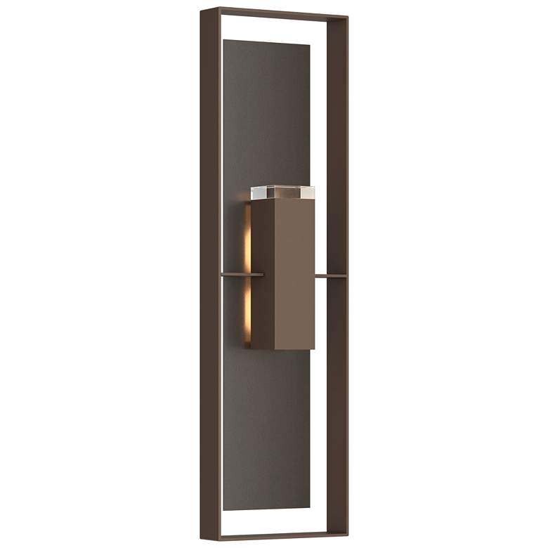Image 1 Shadow Box 45"H Oiled Bronze Accented Bronze Sconce w/ Clear Shade