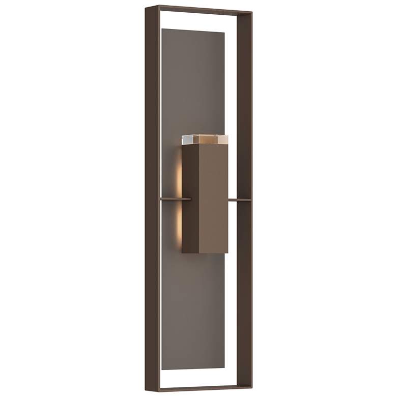 Image 1 Shadow Box 45"H Smoke Accented Bronze Extra Tall Sconce w/ Clear Shade
