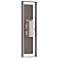 Shadow Box 45"H Smoke Accented Burnished Steel Sconce w/ Clear Shade