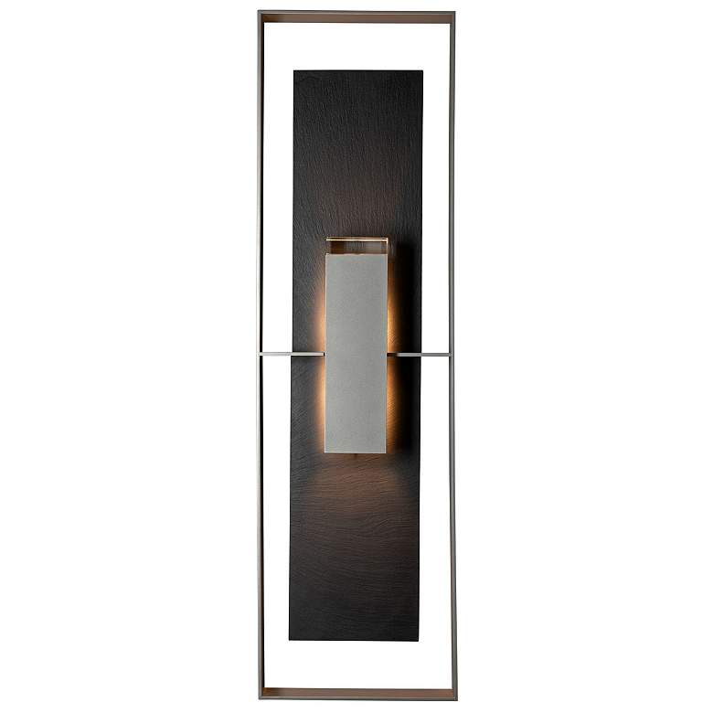Image 1 Shadow Box 45"H X-Tall Coastal Steel And Slate Dark Sky Outdoor Sconce