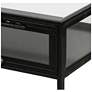 Shadow Box 53" Wide Matte Black 2-Drawer Metal Desk