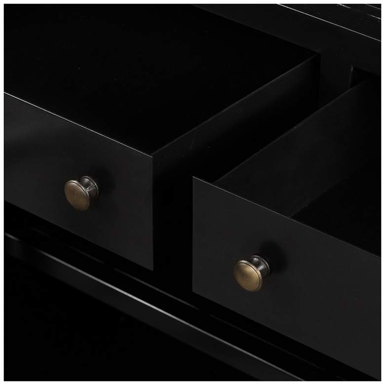 Shadow Box 69 inch Wide Matte Black 4-Door Media Console more views