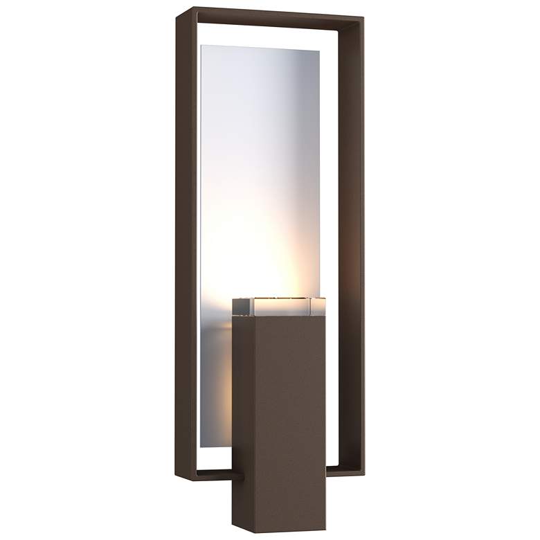 Image 1 Shadow Box 7.5"H Large Coastal White Accented Coastal Bronze Outdoor S