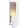 Shadow Box 7.5"H Large Steel Accented Coastal White Outdoor Sconce