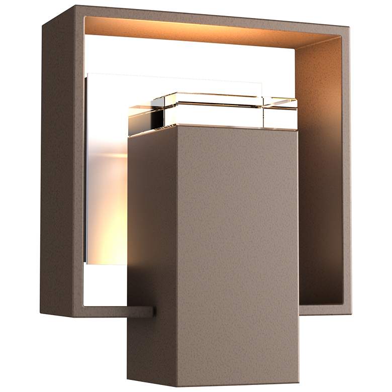 Image 1 Shadow Box 7"H Small Coastal White Accented Coastal Bronze Outdoor Sco