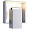 Shadow Box 7"H Small White Accented Coastal Burnished Steel Outdoor Sc