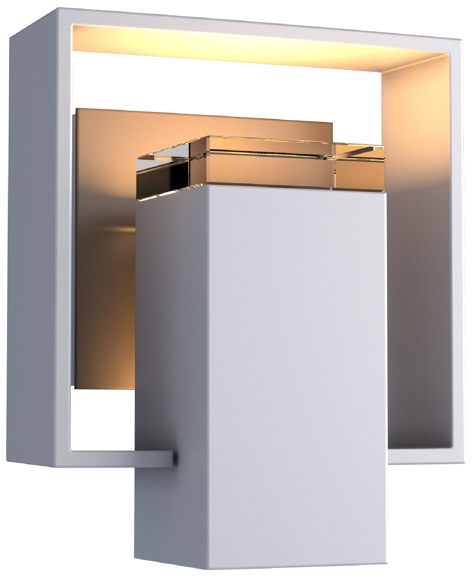 Shadow Box 8.5"H Coastal Burnished Steel Outdoor Wall Sconce