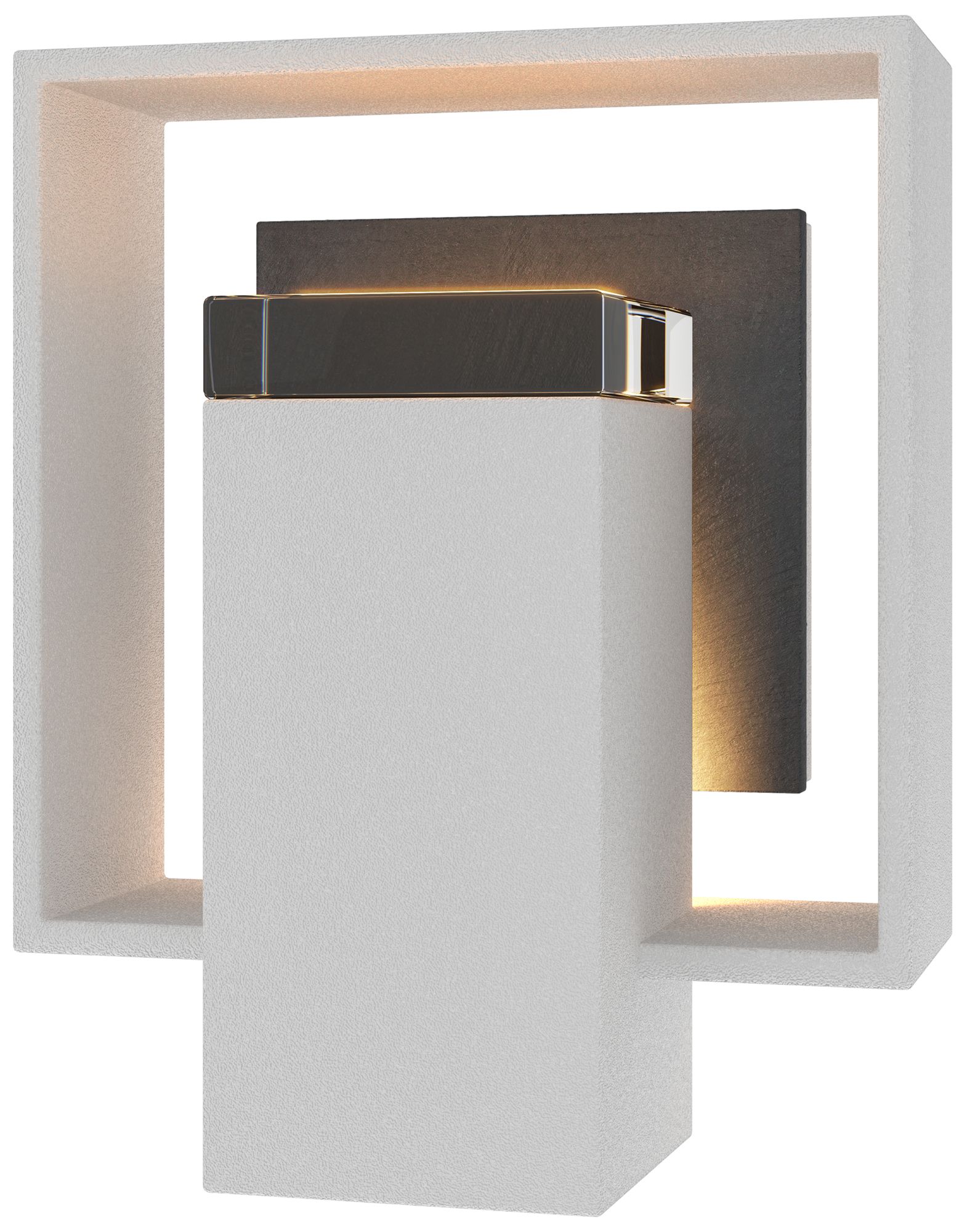 Shadow Box 8.5"H Coastal White Outdoor Wall Sconce - Slate Made to Order