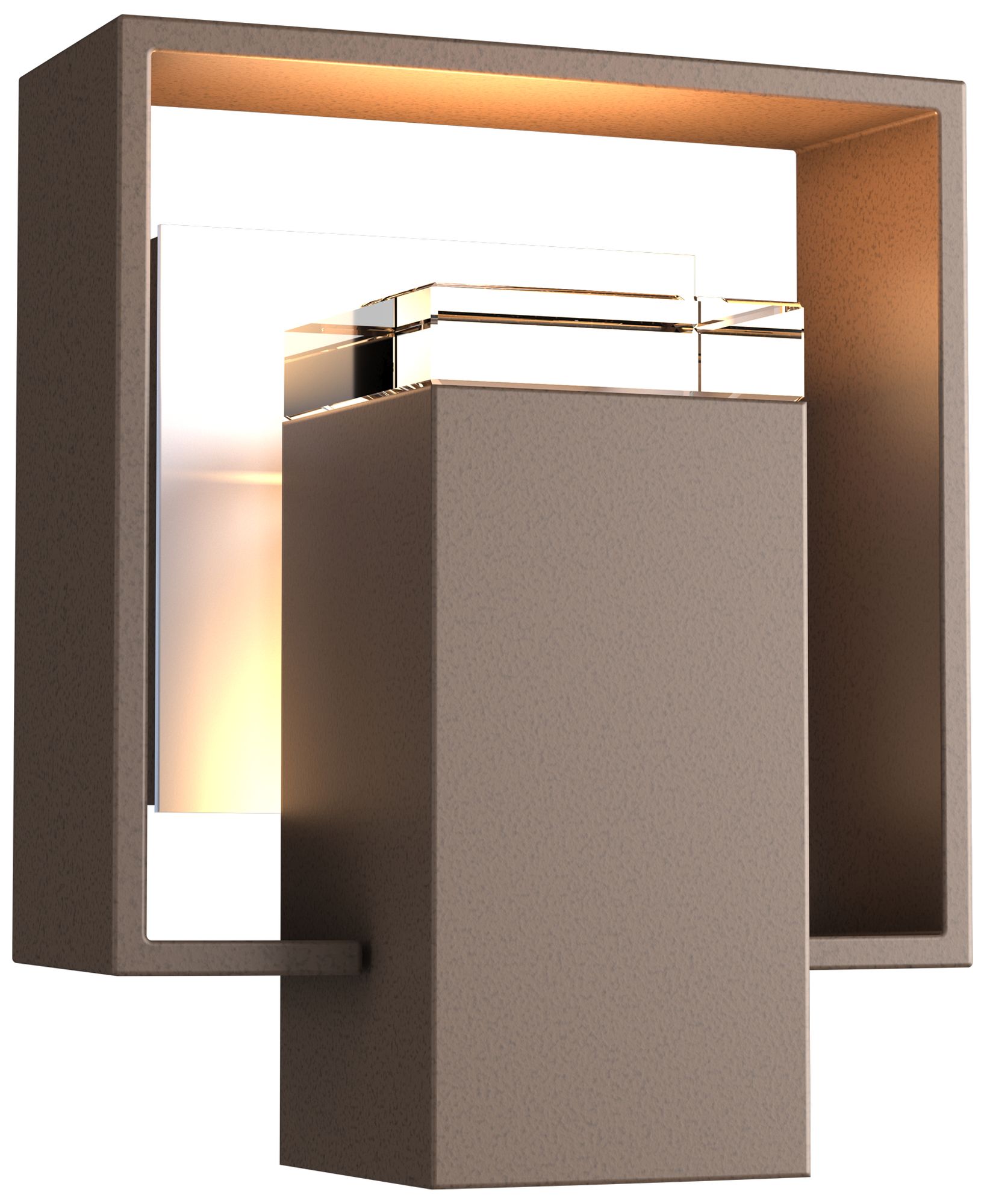 Shadow Box 8.5" High Coastal Bronze Outdoor Wall Sconce - White