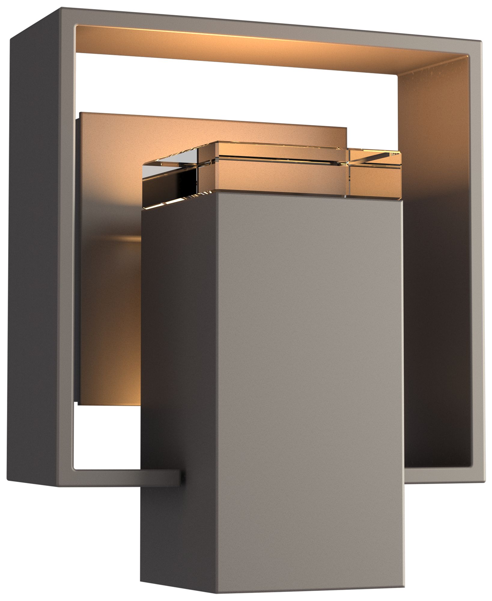 Shadow Box 8.5" High Coastal Dark Smoke Outdoor Wall Sconce