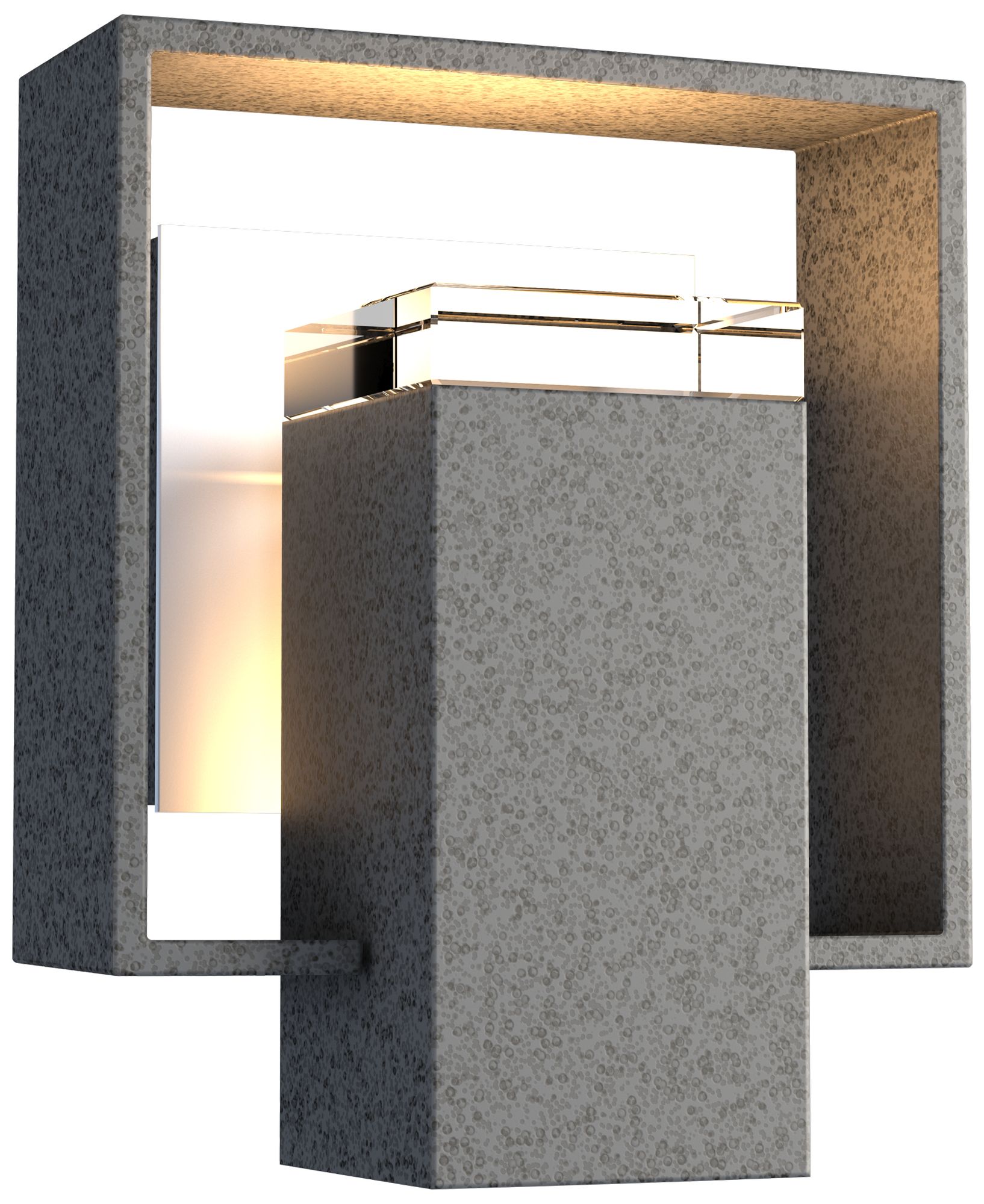 Shadow Box 8.5" High Coastal Natural Iron Outdoor Wall Sconce