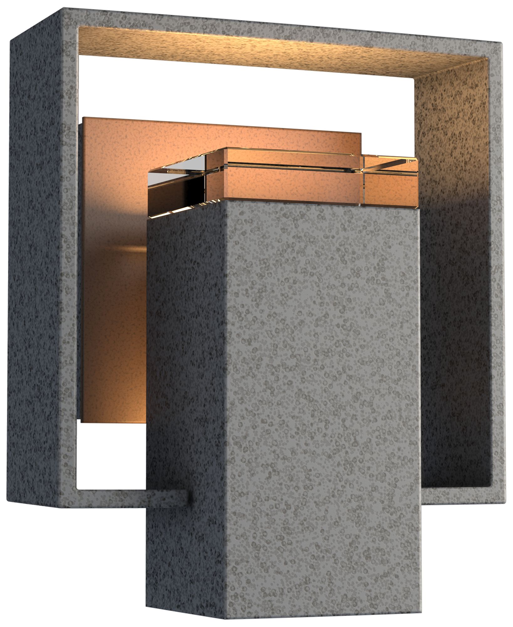 Shadow Box 8.5" High Coastal Natural Iron Outdoor Wall Sconce