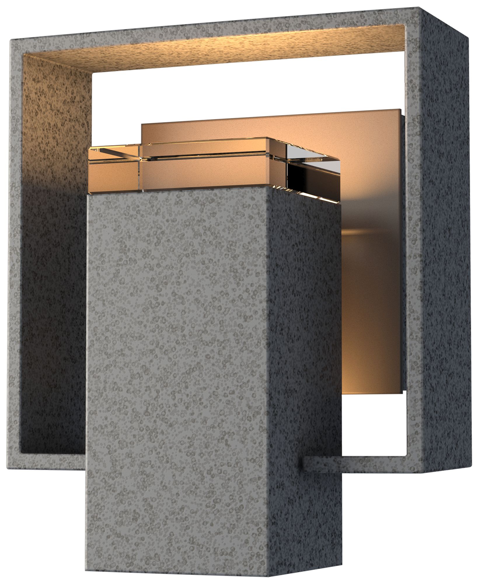 Shadow Box 8.5" High Coastal Natural Iron Outdoor Wall Sconce