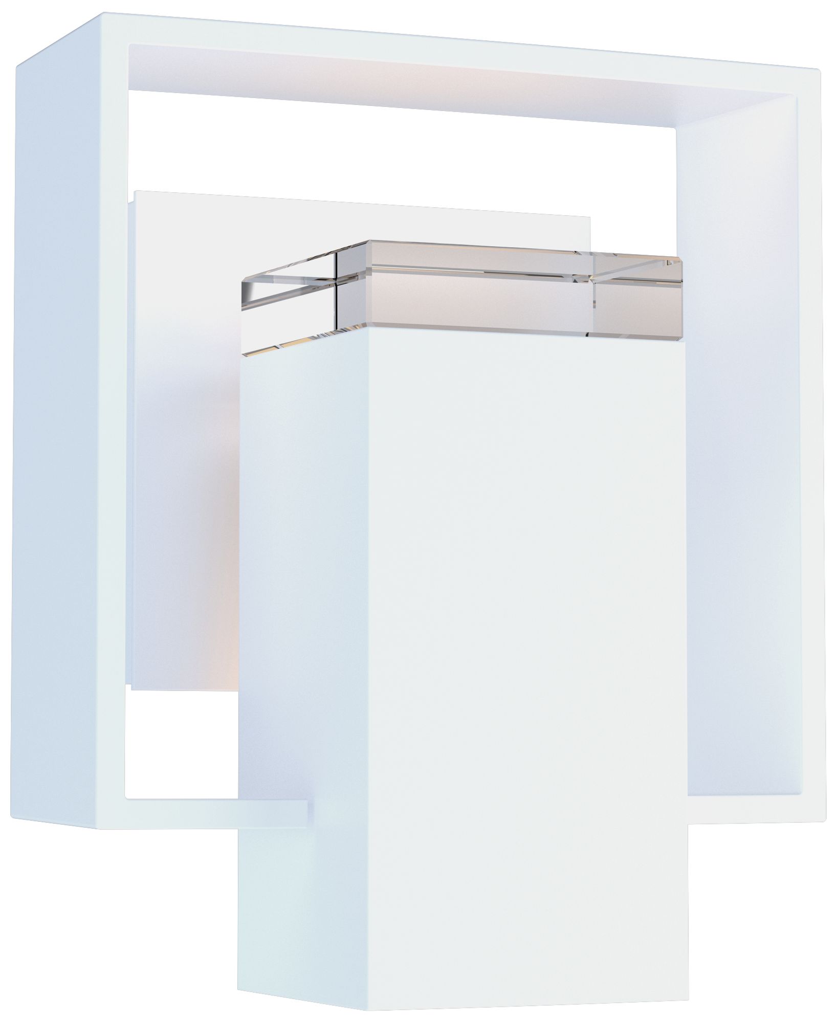 Shadow Box 8.5" High Coastal White Outdoor Wall Sconce - White