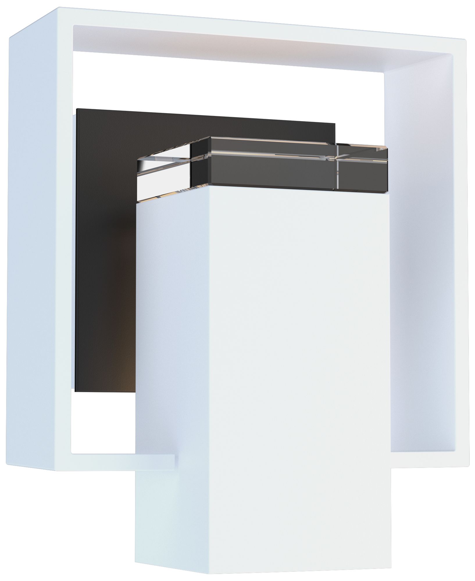 Shadow Box 8.5" High Coastal White Outdoor Wall Sconce