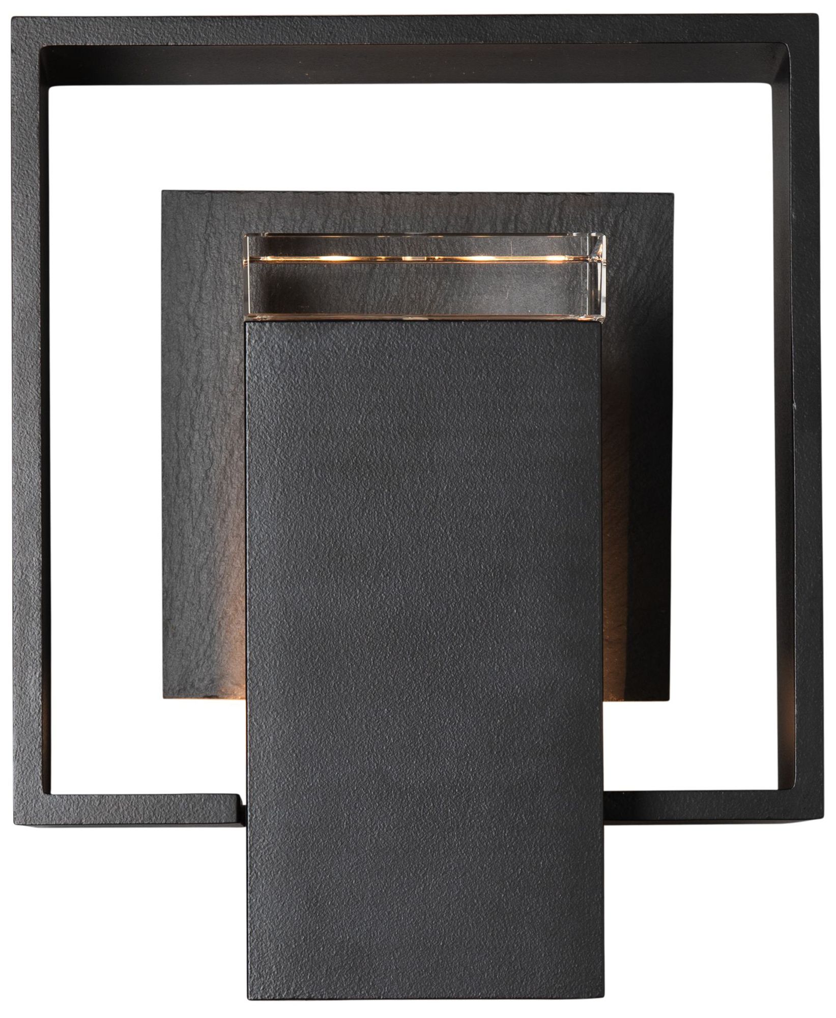 Shadow Box 8.5" High Coastal Black Outdoor Wall Sconce - Slate