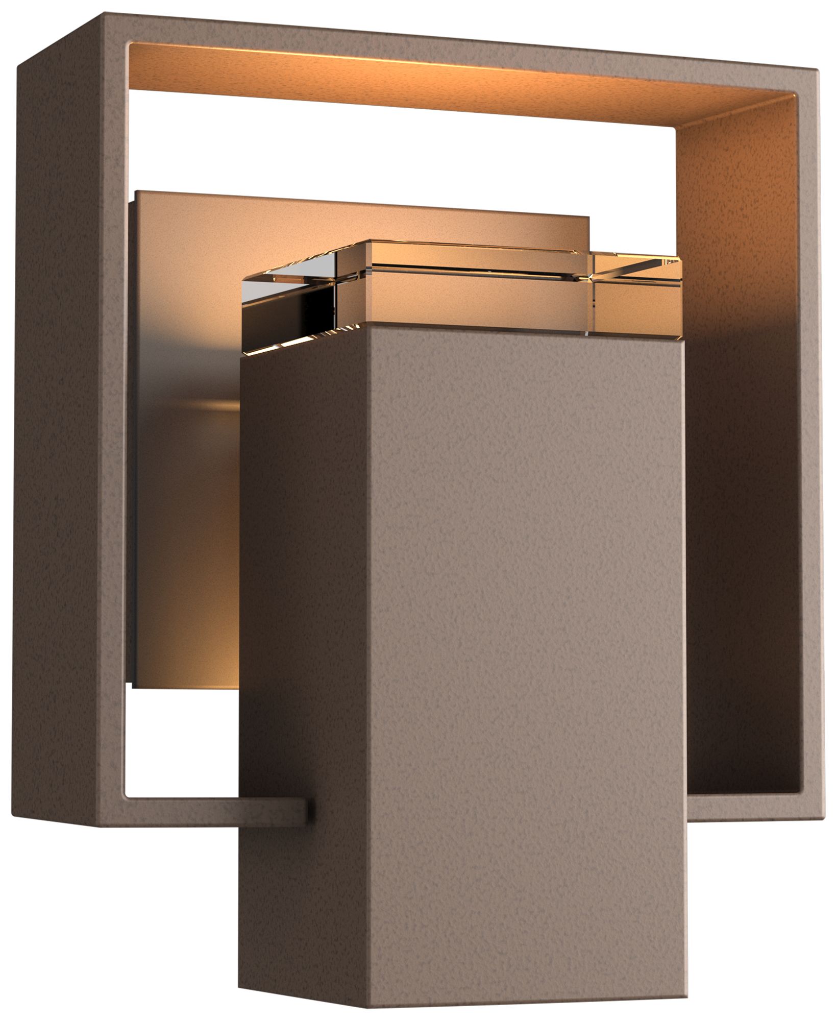 Shadow Box 8.5" High Coastal Bronze Outdoor Wall Sconce - Dark Smoke