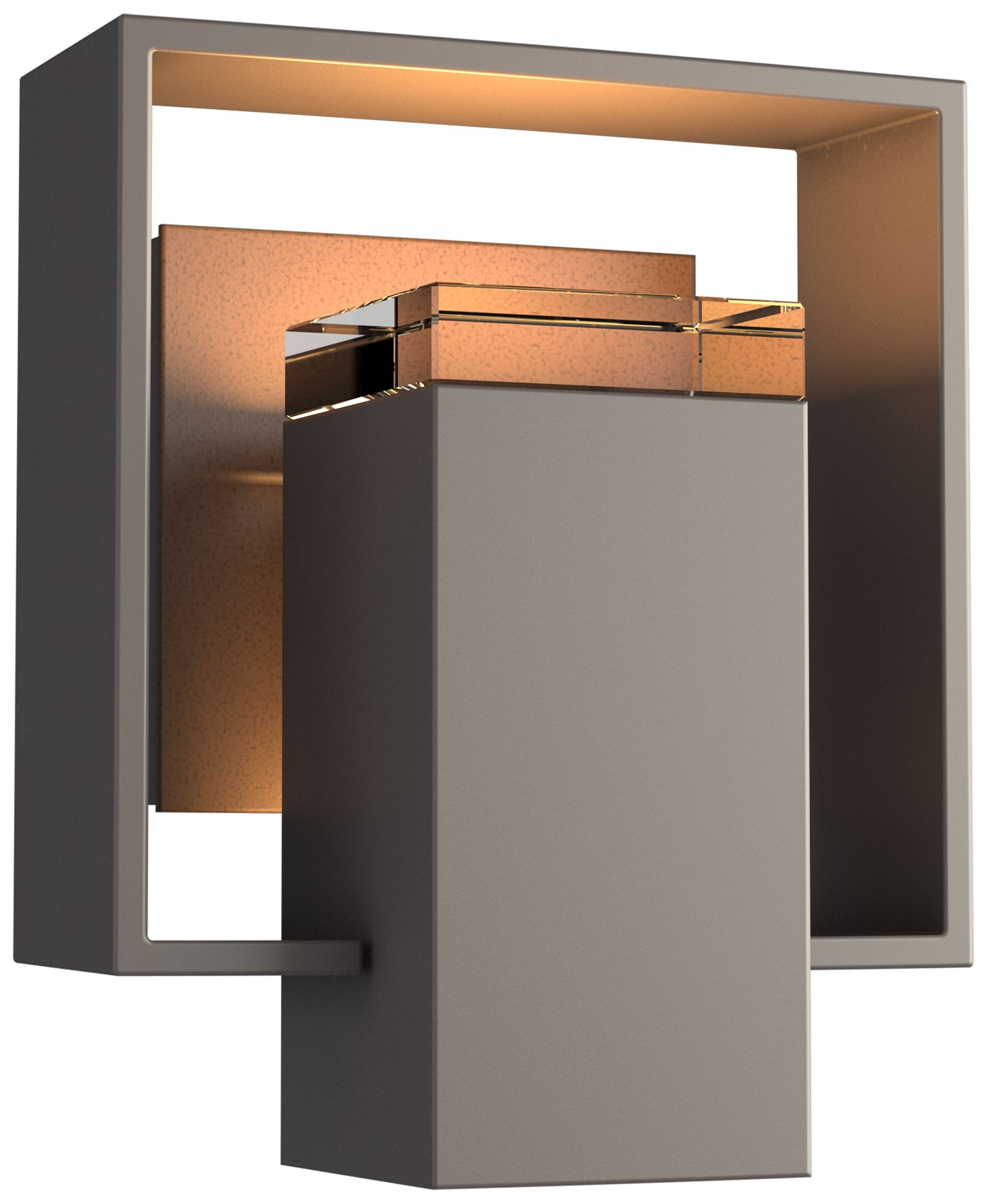 Shadow Box 8.5" High Coastal Dark Smoke Outdoor Wall Sconce - Bronze