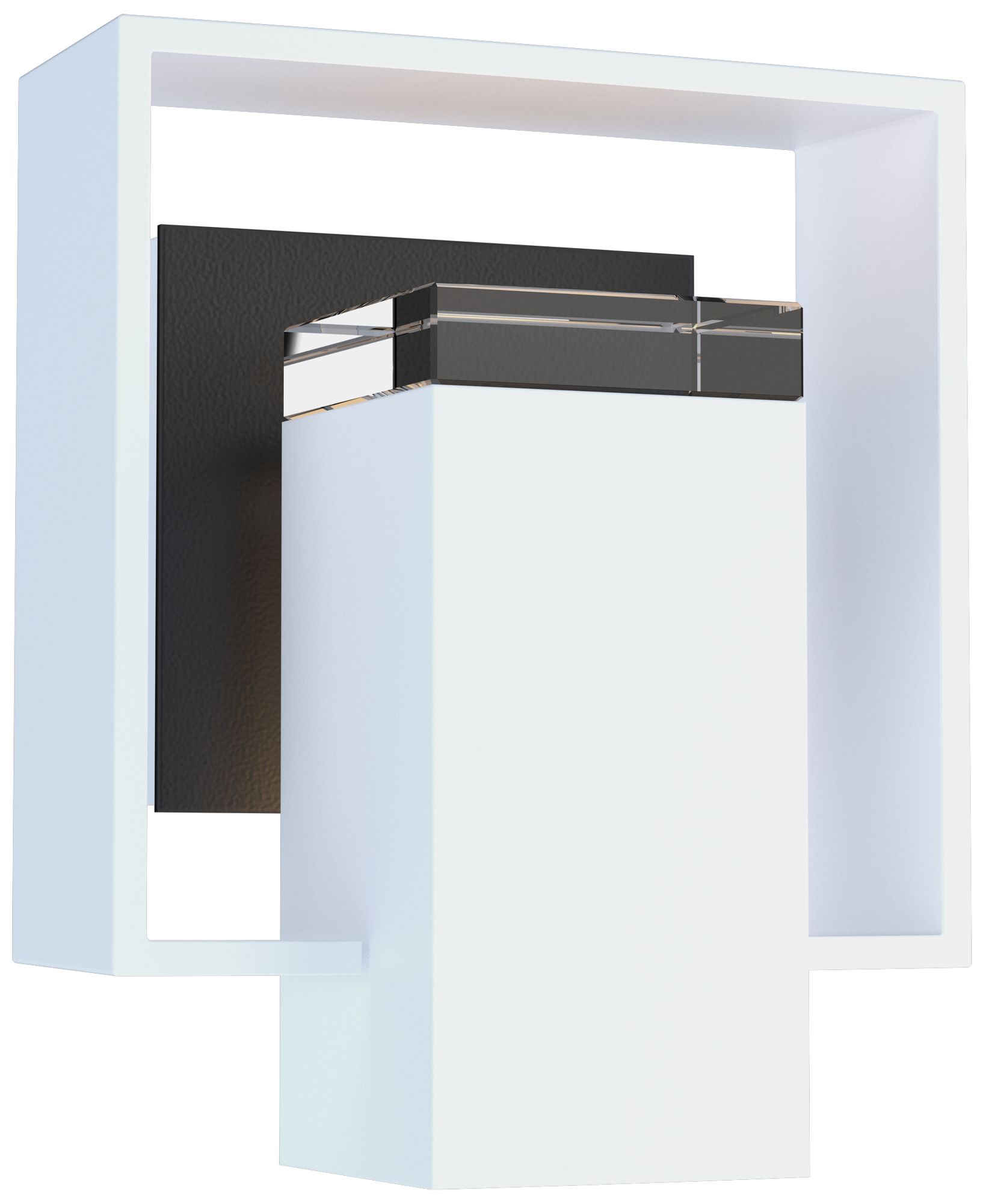 Shadow Box 8.5" High Coastal White Outdoor Wall Sconce - Black