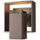 Shadow Box 8.5"H Black Accented Bronze Outdoor Sconce w/ Clear Glass S