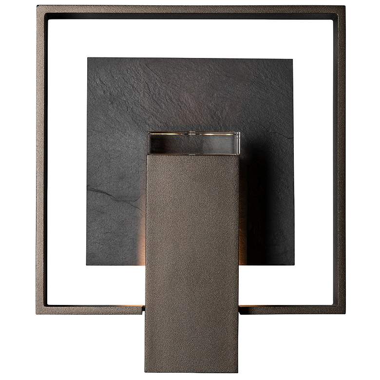 Image 1 Shadow Box 8.5"H Coastal Oiled Bronze And Slate Dark Sky Outdoor Sconc