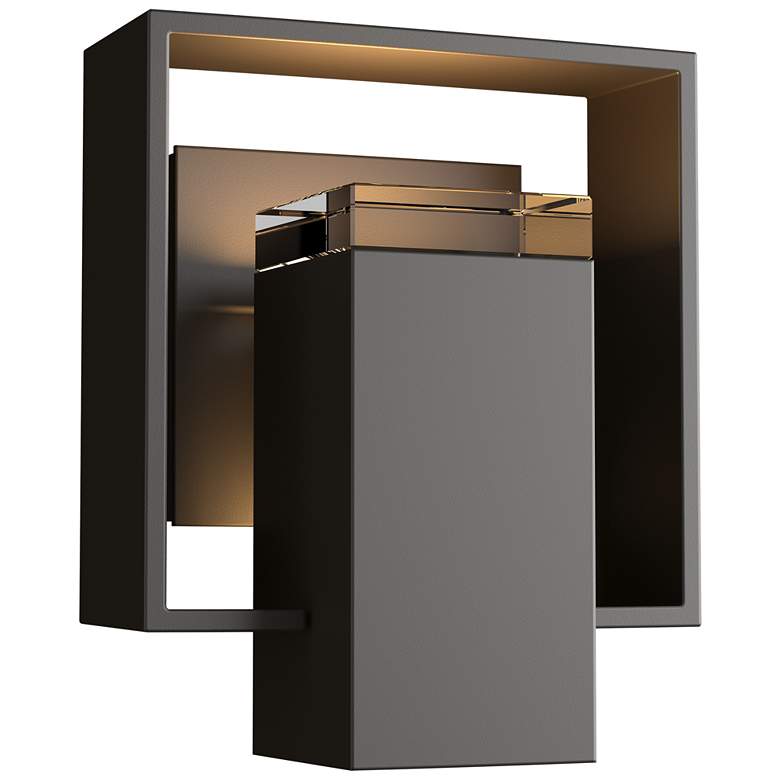 Image 1 Shadow Box 8.5"H Oiled Bronze Outdoor Sconce w/ Clear Shade