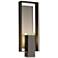 Shadow Box Large Outdoor Sconce - Black - Steel Accents - Clear Glass