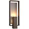 Shadow Box Large Outdoor Sconce - Bronze - Steel Accents - Clear Glass