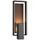 Shadow Box Large Outdoor Sconce - Iron - Bronze Accents - Clear Glass
