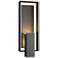Shadow Box Large Outdoor Sconce - Iron Finish - Iron Accents - Clear Glass