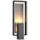 Shadow Box Large Outdoor Sconce - Iron Finish - Steel Accents - Clear Glass